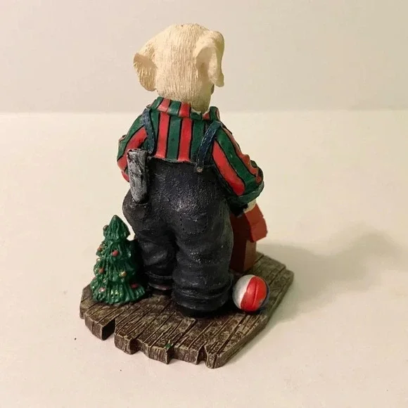 Yellow  Labrador Bobble Head Dog Painter Figure 3.5 Inch Tall Innovation Flaws - Picture 4 of 11